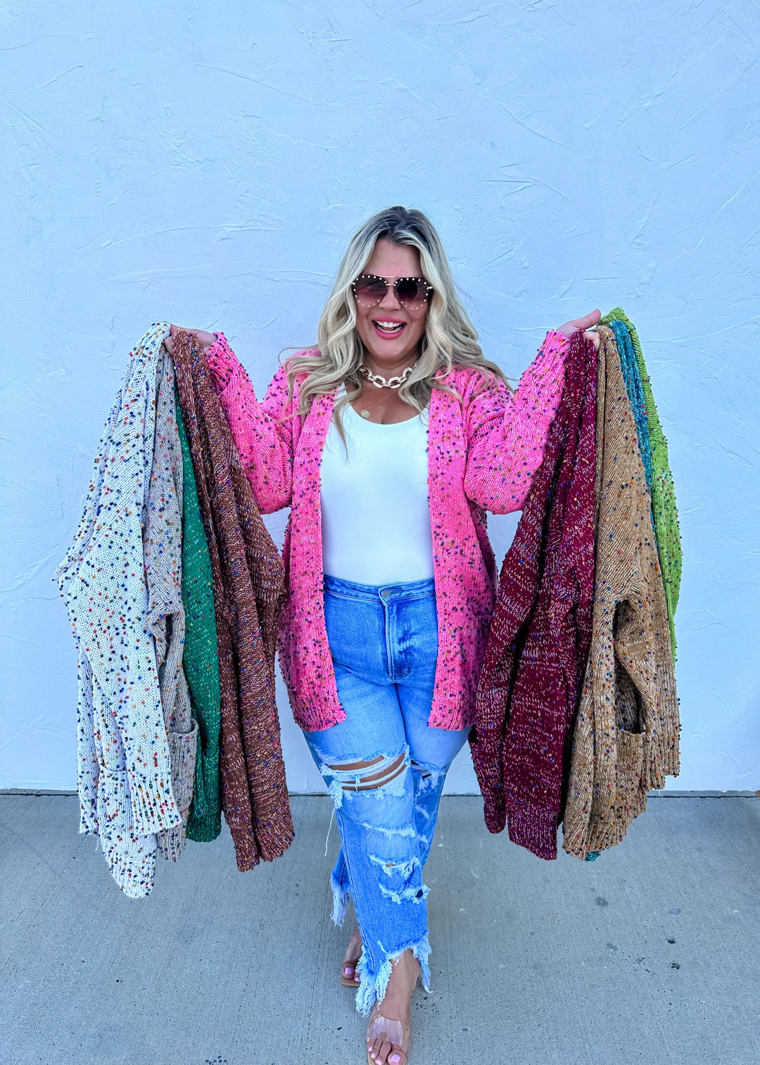 Blakeley Miley Dot Cardigan In Assorted Colors-Womens-Ave Shops-[option4]-[option5]-[option6]-[option7]-[option8]-Shop-Boutique-Clothing-for-Women-Online