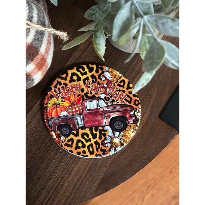 Fall Coasters (Set of 2)-JuliaRoseWholesale-Happy Fall Y'all-[option4]-[option5]-[option6]-[option7]-[option8]-Shop-Boutique-Clothing-for-Women-Online