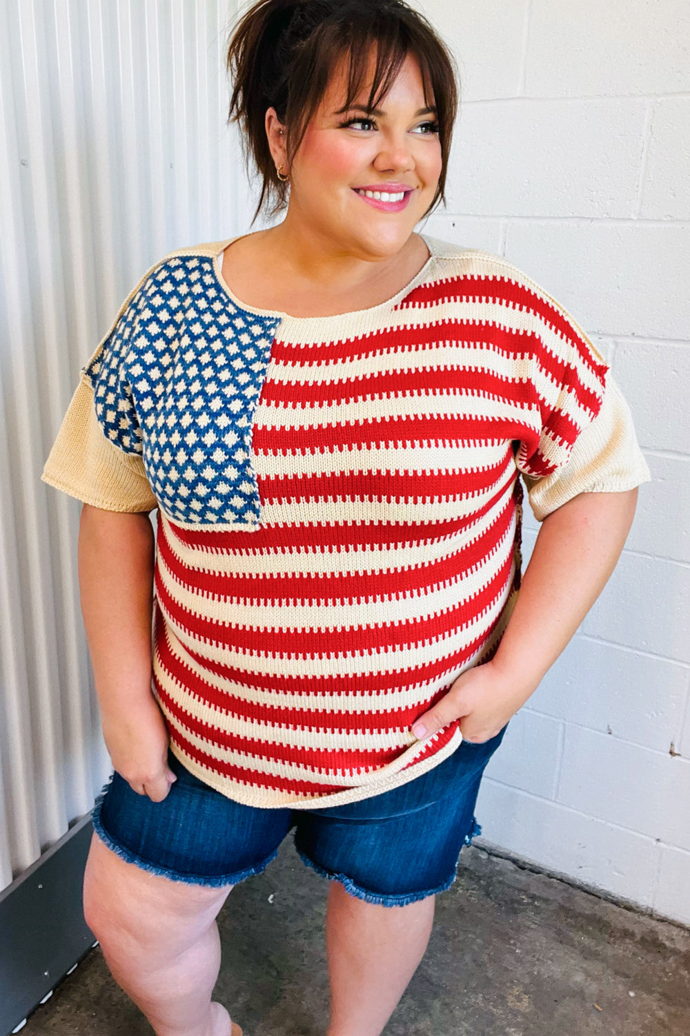 American Flag Jacquard Knit Sweater Top-Haptics-[option4]-[option5]-[option6]-[option7]-[option8]-Shop-Boutique-Clothing-for-Women-Online