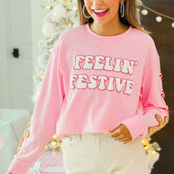 Feelin Festive Pink Sweater-Womens-Ave Shops-[option4]-[option5]-[option6]-[option7]-[option8]-Shop-Boutique-Clothing-for-Women-Online