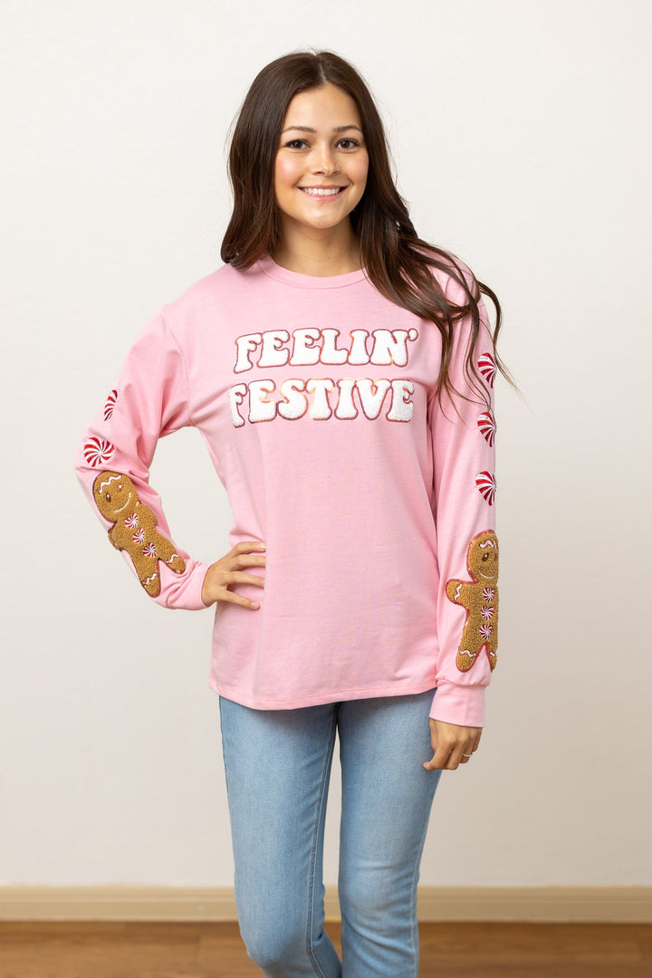 Feelin Festive Pink Sweater-Womens-Ave Shops-[option4]-[option5]-[option6]-[option7]-[option8]-Shop-Boutique-Clothing-for-Women-Online