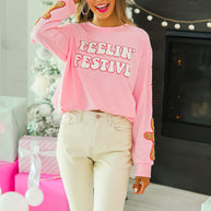 Feelin Festive Pink Sweater-Womens-Ave Shops-[option4]-[option5]-[option6]-[option7]-[option8]-Shop-Boutique-Clothing-for-Women-Online