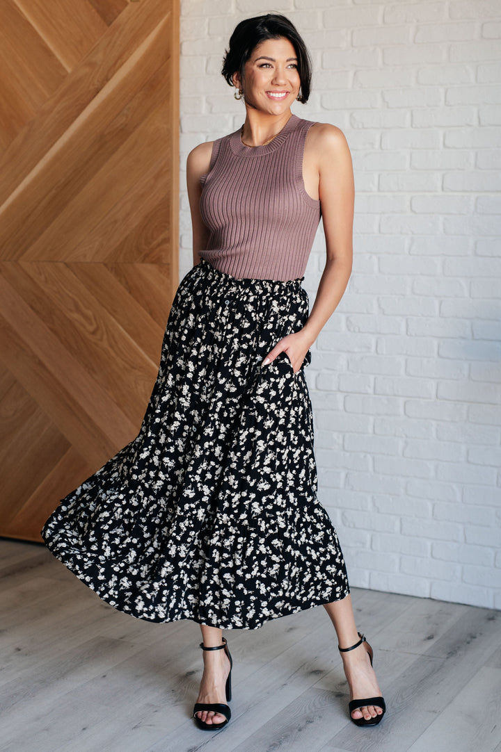 Fielding Flowers Floral Skirt-Bottoms-Ave Shops-[option4]-[option5]-[option6]-[option7]-[option8]-Shop-Boutique-Clothing-for-Women-Online