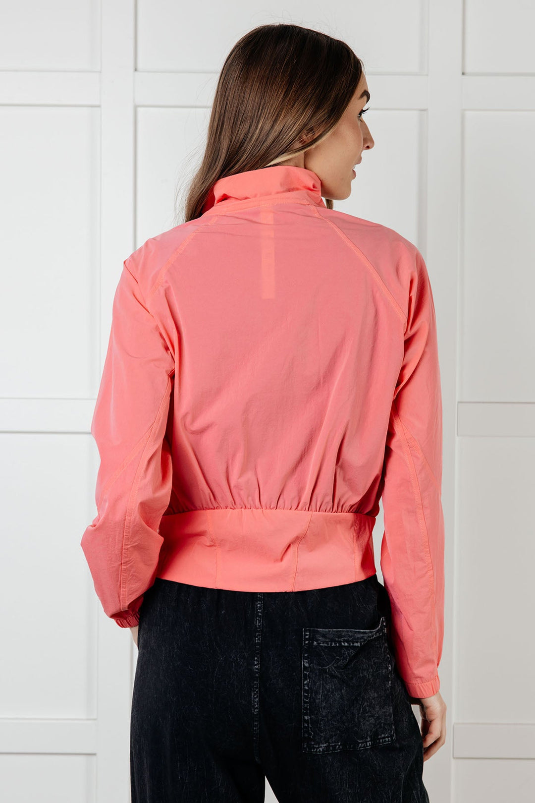 Rae Mode Fit Happens Nylon Tennis Jacket in Coral Rose-Layers-Ave Shops-[option4]-[option5]-[option6]-[option7]-[option8]-Shop-Boutique-Clothing-for-Women-Online