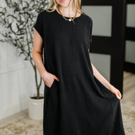 Flatter Me Later Relaxed Dress in Black-Womens-Ave Shops-[option4]-[option5]-[option6]-[option7]-[option8]-Shop-Boutique-Clothing-for-Women-Online