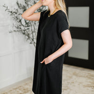 Flatter Me Later Relaxed Dress in Black-Womens-Ave Shops-[option4]-[option5]-[option6]-[option7]-[option8]-Shop-Boutique-Clothing-for-Women-Online