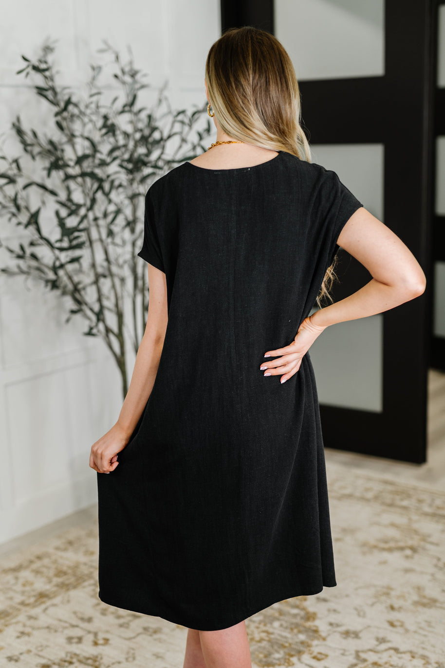 Flatter Me Later Relaxed Dress in Black-Womens-Ave Shops-[option4]-[option5]-[option6]-[option7]-[option8]-Shop-Boutique-Clothing-for-Women-Online