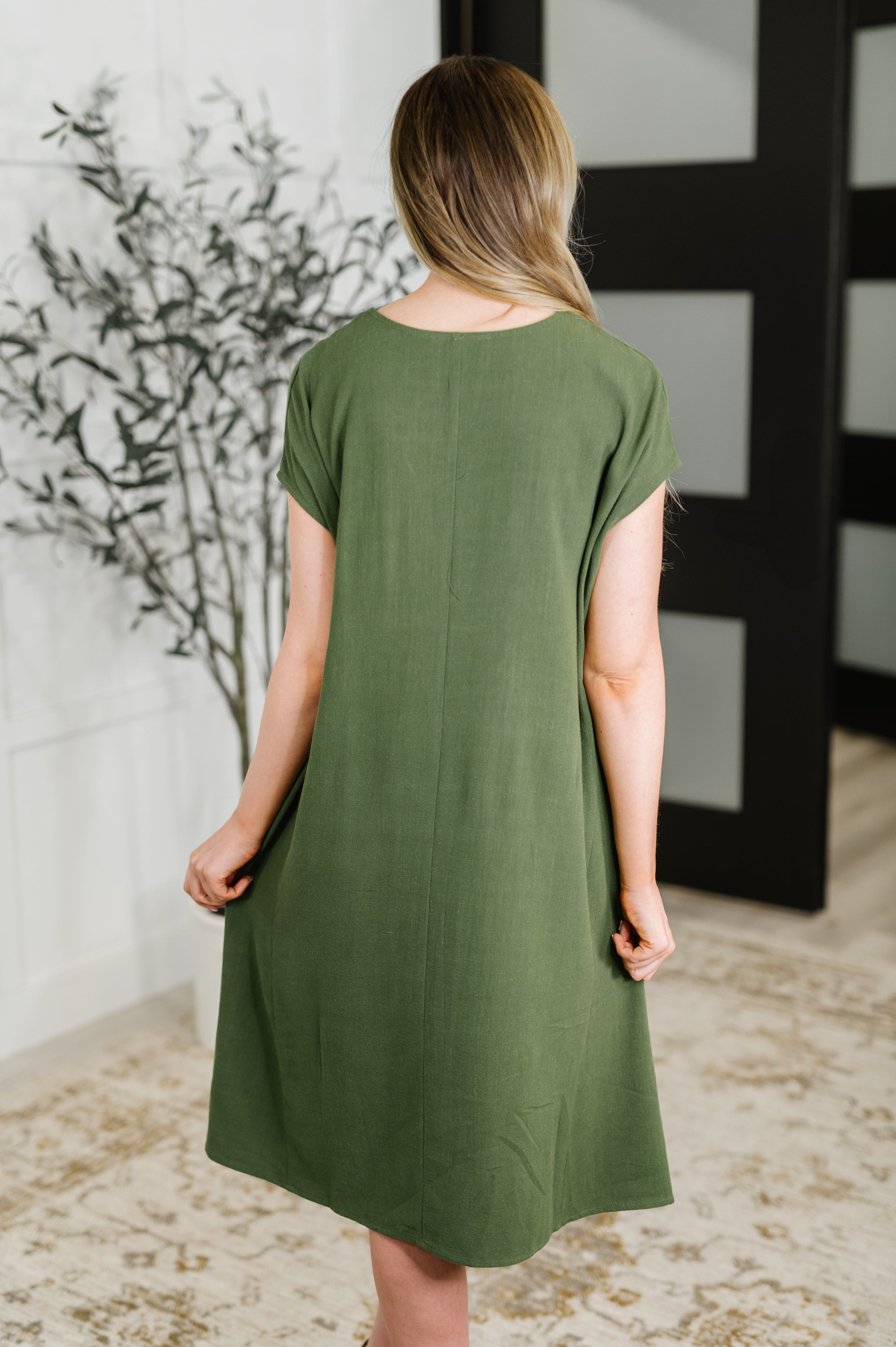 Flatter Me Later Relaxed Dress in Moss-Womens-Ave Shops-[option4]-[option5]-[option6]-[option7]-[option8]-Shop-Boutique-Clothing-for-Women-Online