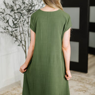 Flatter Me Later Relaxed Dress in Moss-Womens-Ave Shops-[option4]-[option5]-[option6]-[option7]-[option8]-Shop-Boutique-Clothing-for-Women-Online