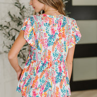 Flirt Alert Flutter Sleeve Top in Ivory-Womens-Ave Shops-[option4]-[option5]-[option6]-[option7]-[option8]-Shop-Boutique-Clothing-for-Women-Online