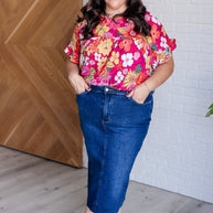 Flit About Floral Top in Pink-Tops-Ave Shops-[option4]-[option5]-[option6]-[option7]-[option8]-Shop-Boutique-Clothing-for-Women-Online