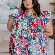 Floral Impressions Blouse-Tops-Ave Shops-[option4]-[option5]-[option6]-[option7]-[option8]-Shop-Boutique-Clothing-for-Women-Online