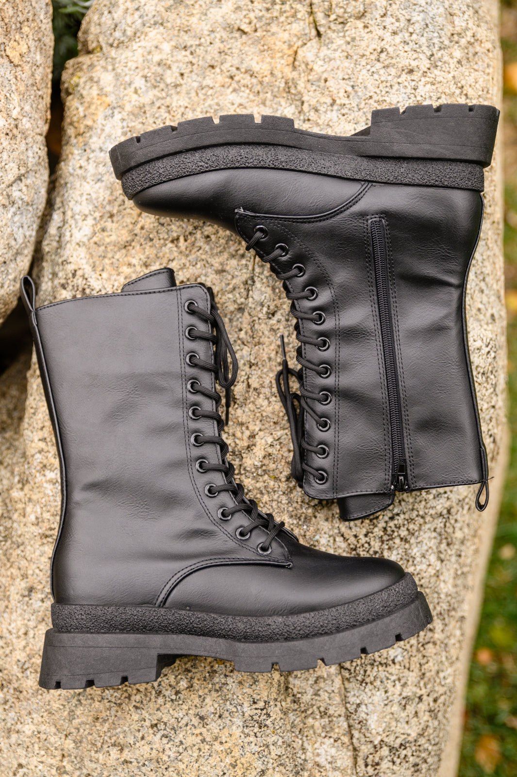 Fresh Feels Combat Boots In Black-Womens-Ave Shops-[option4]-[option5]-[option6]-[option7]-[option8]-Shop-Boutique-Clothing-for-Women-Online