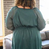 Front And Center Balloon Sleeve Dress in Green-Womens-Ave Shops-[option4]-[option5]-[option6]-[option7]-[option8]-Shop-Boutique-Clothing-for-Women-Online