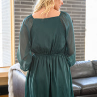 Front And Center Balloon Sleeve Dress in Green-Womens-Ave Shops-[option4]-[option5]-[option6]-[option7]-[option8]-Shop-Boutique-Clothing-for-Women-Online