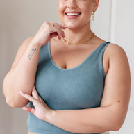 Fundamentals Ribbed Seamless Reversible Tank in Vintage Blue-Womens-Ave Shops-[option4]-[option5]-[option6]-[option7]-[option8]-Shop-Boutique-Clothing-for-Women-Online