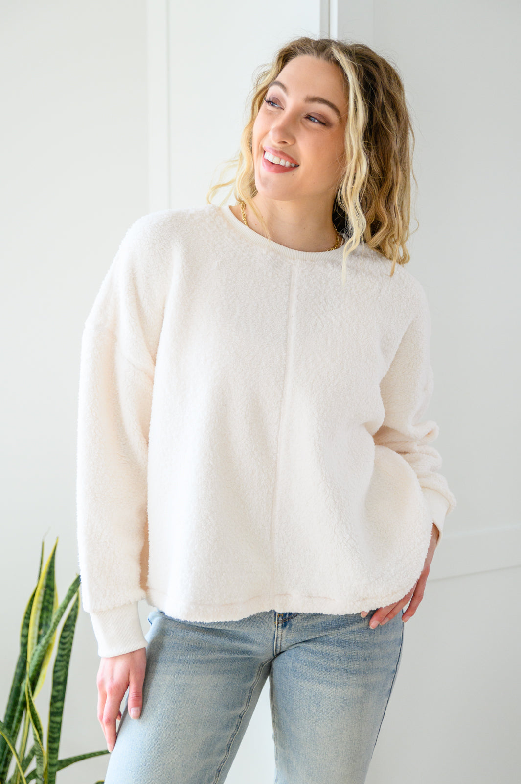 Fuzzy Cuddles Sweater in Off White-Womens-Ave Shops-[option4]-[option5]-[option6]-[option7]-[option8]-Shop-Boutique-Clothing-for-Women-Online