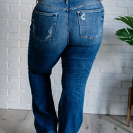 Judy Blue Gabriella Mid Rise Distressed Button Fly Flare-Womens-Ave Shops-[option4]-[option5]-[option6]-[option7]-[option8]-Shop-Boutique-Clothing-for-Women-Online