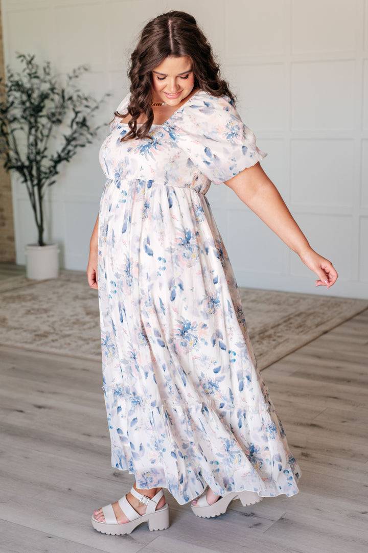 Gentle Yet Strong Balloon Sleeve Floral Dress-Dresses-Ave Shops-[option4]-[option5]-[option6]-[option7]-[option8]-Shop-Boutique-Clothing-for-Women-Online