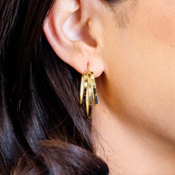 Get In Line Hoop Earrings-Accessories-Ave Shops-[option4]-[option5]-[option6]-[option7]-[option8]-Shop-Boutique-Clothing-for-Women-Online