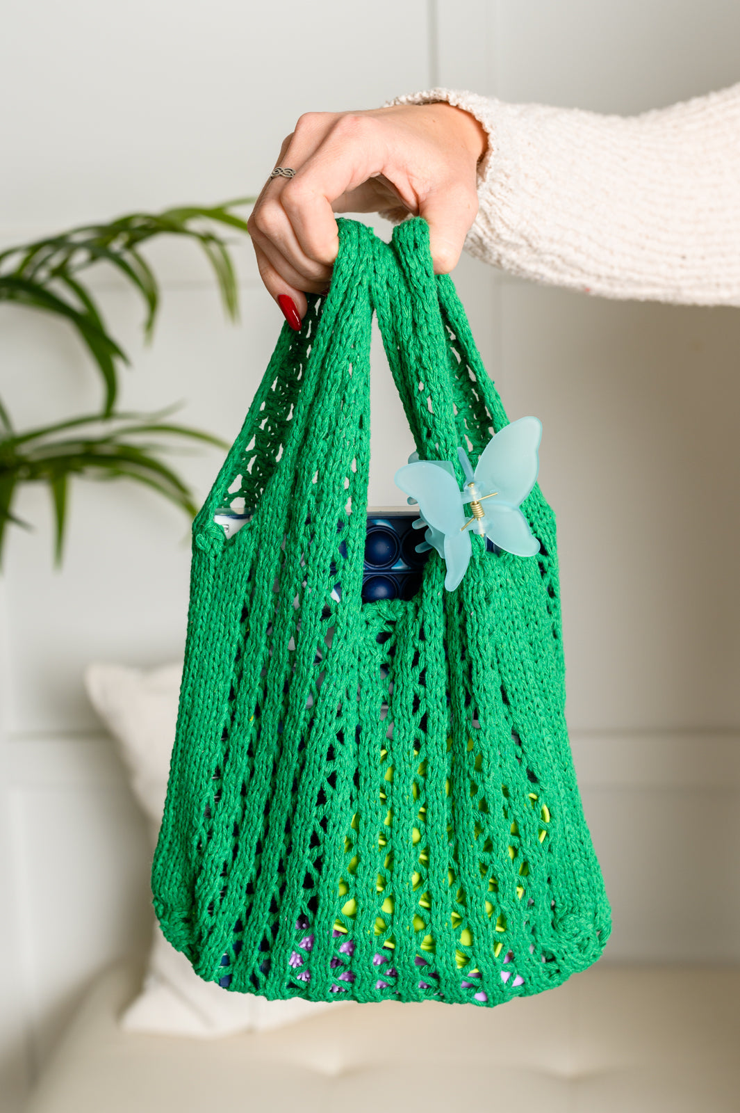 Girls Day Open Weave Bag in Green-Accessories-Ave Shops-OS-[option4]-[option5]-[option6]-[option7]-[option8]-Shop-Boutique-Clothing-for-Women-Online