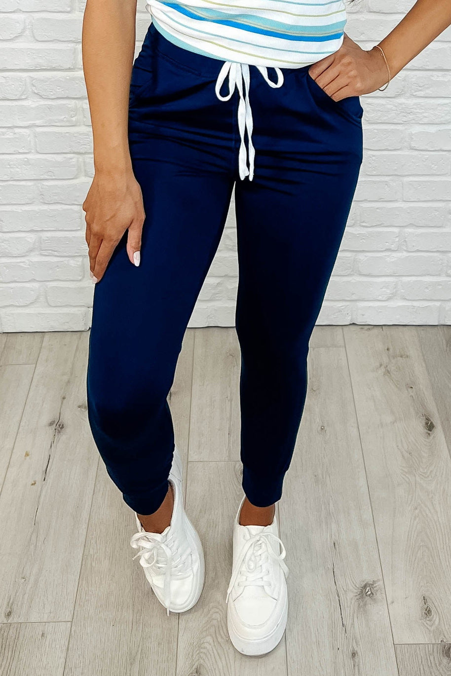 Giving the Run Around Joggers in Navy-Womens-Ave Shops-[option4]-[option5]-[option6]-[option7]-[option8]-Shop-Boutique-Clothing-for-Women-Online