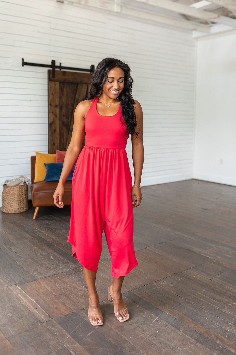 Good Idea Jumpsuit in Red-Jumpsuits & Rompers-Ave Shops-[option4]-[option5]-[option6]-[option7]-[option8]-Shop-Boutique-Clothing-for-Women-Online