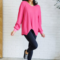Good Things Are Coming V-Neck Top in Pink-Tops-Ave Shops-[option4]-[option5]-[option6]-[option7]-[option8]-Shop-Boutique-Clothing-for-Women-Online