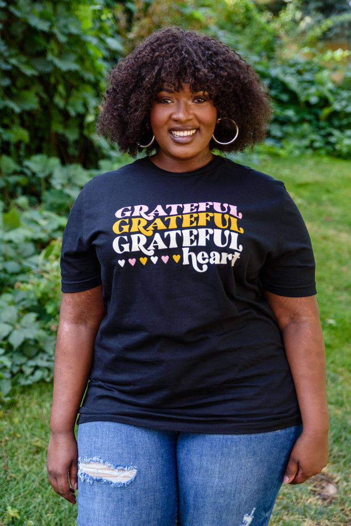 Grateful Heart Graphic T-Shirt In Black-Womens-Ave Shops-[option4]-[option5]-[option6]-[option7]-[option8]-Shop-Boutique-Clothing-for-Women-Online