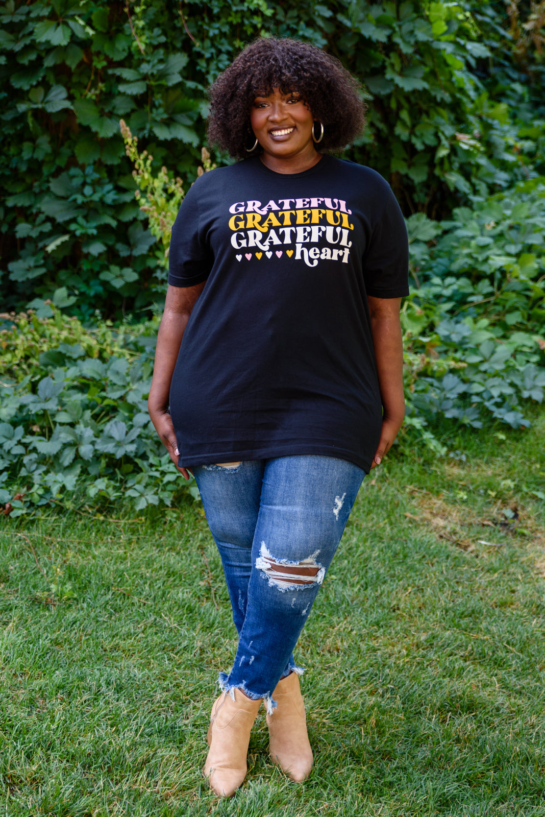 Grateful Heart Graphic T-Shirt In Black-Womens-Ave Shops-[option4]-[option5]-[option6]-[option7]-[option8]-Shop-Boutique-Clothing-for-Women-Online