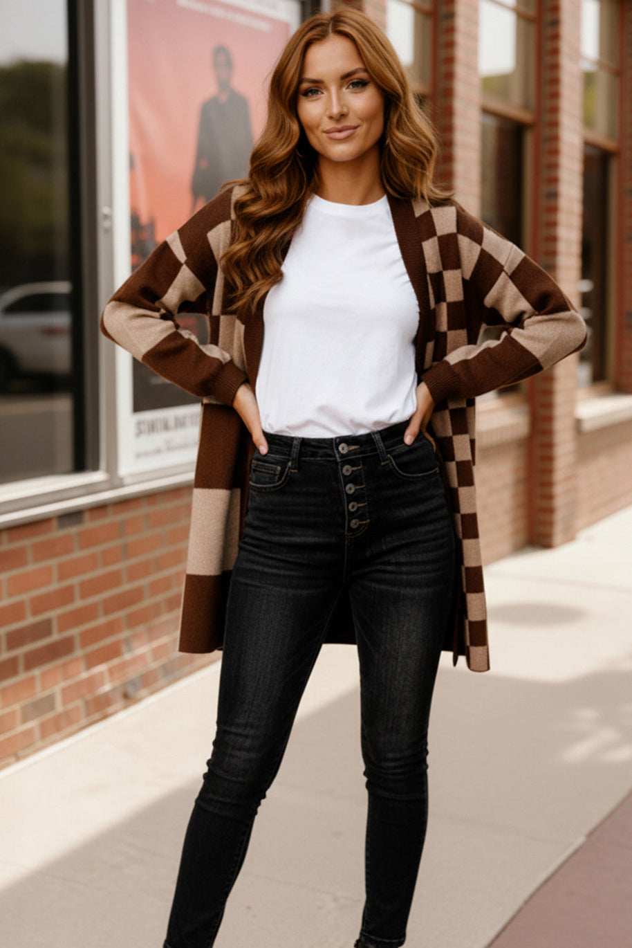 The Café Mocha Check Cardigan-Haptics-[option4]-[option5]-[option6]-[option7]-[option8]-Shop-Boutique-Clothing-for-Women-Online