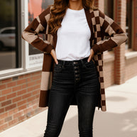 The Café Mocha Check Cardigan-Haptics-[option4]-[option5]-[option6]-[option7]-[option8]-Shop-Boutique-Clothing-for-Women-Online
