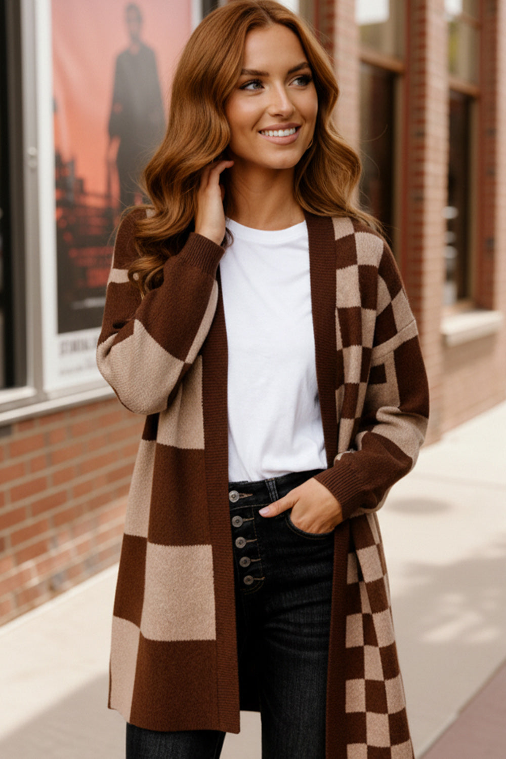 The Café Mocha Check Cardigan-Haptics-[option4]-[option5]-[option6]-[option7]-[option8]-Shop-Boutique-Clothing-for-Women-Online
