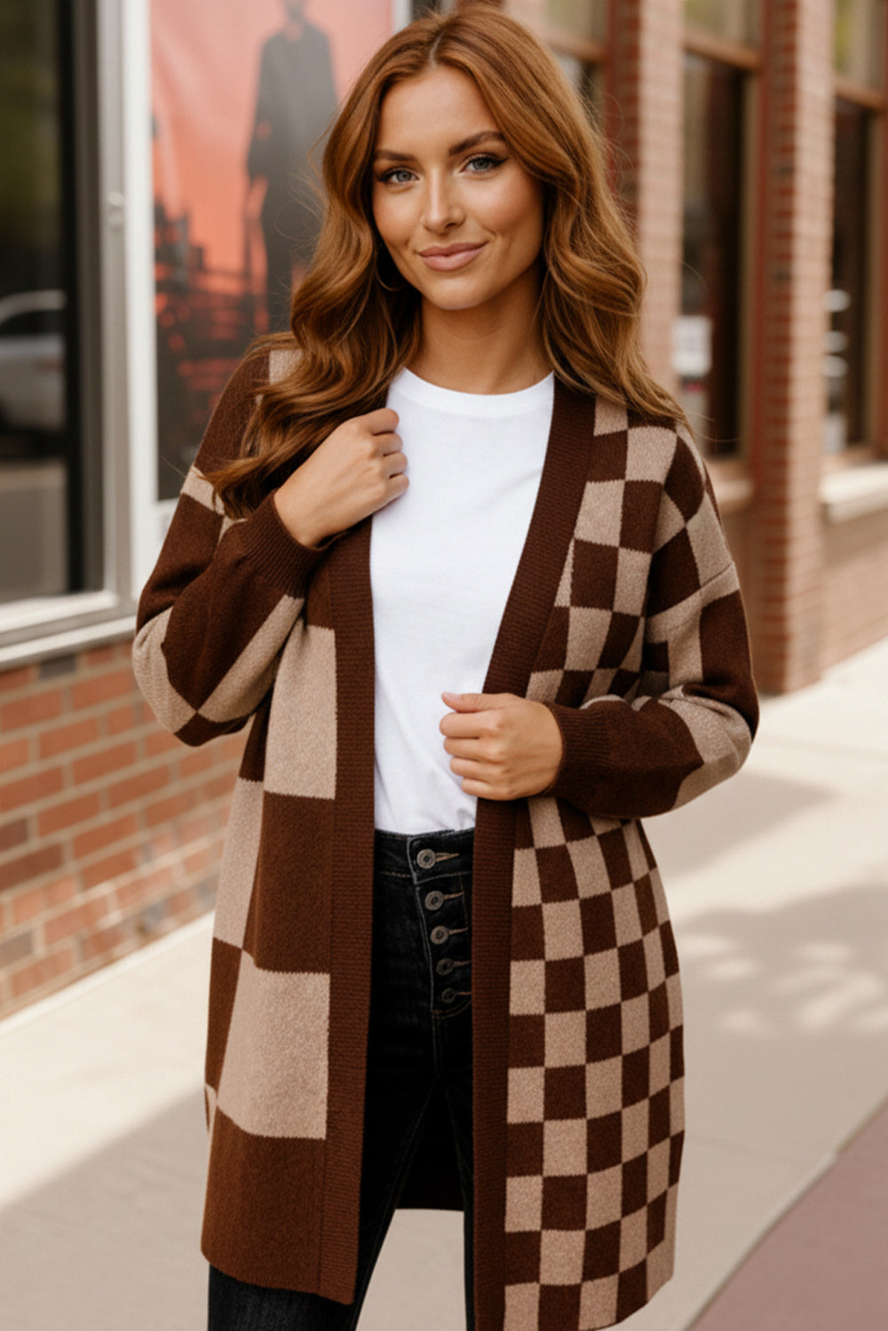 The Café Mocha Check Cardigan-Haptics-[option4]-[option5]-[option6]-[option7]-[option8]-Shop-Boutique-Clothing-for-Women-Online