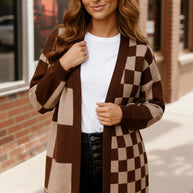 The Café Mocha Check Cardigan-Haptics-[option4]-[option5]-[option6]-[option7]-[option8]-Shop-Boutique-Clothing-for-Women-Online