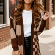 The Café Mocha Check Cardigan-Haptics-[option4]-[option5]-[option6]-[option7]-[option8]-Shop-Boutique-Clothing-for-Women-Online