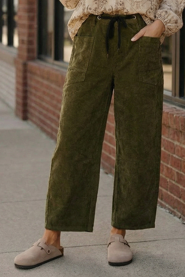 Stealth Mode Olive Drawstring Pants-Haptics-[option4]-[option5]-[option6]-[option7]-[option8]-Shop-Boutique-Clothing-for-Women-Online