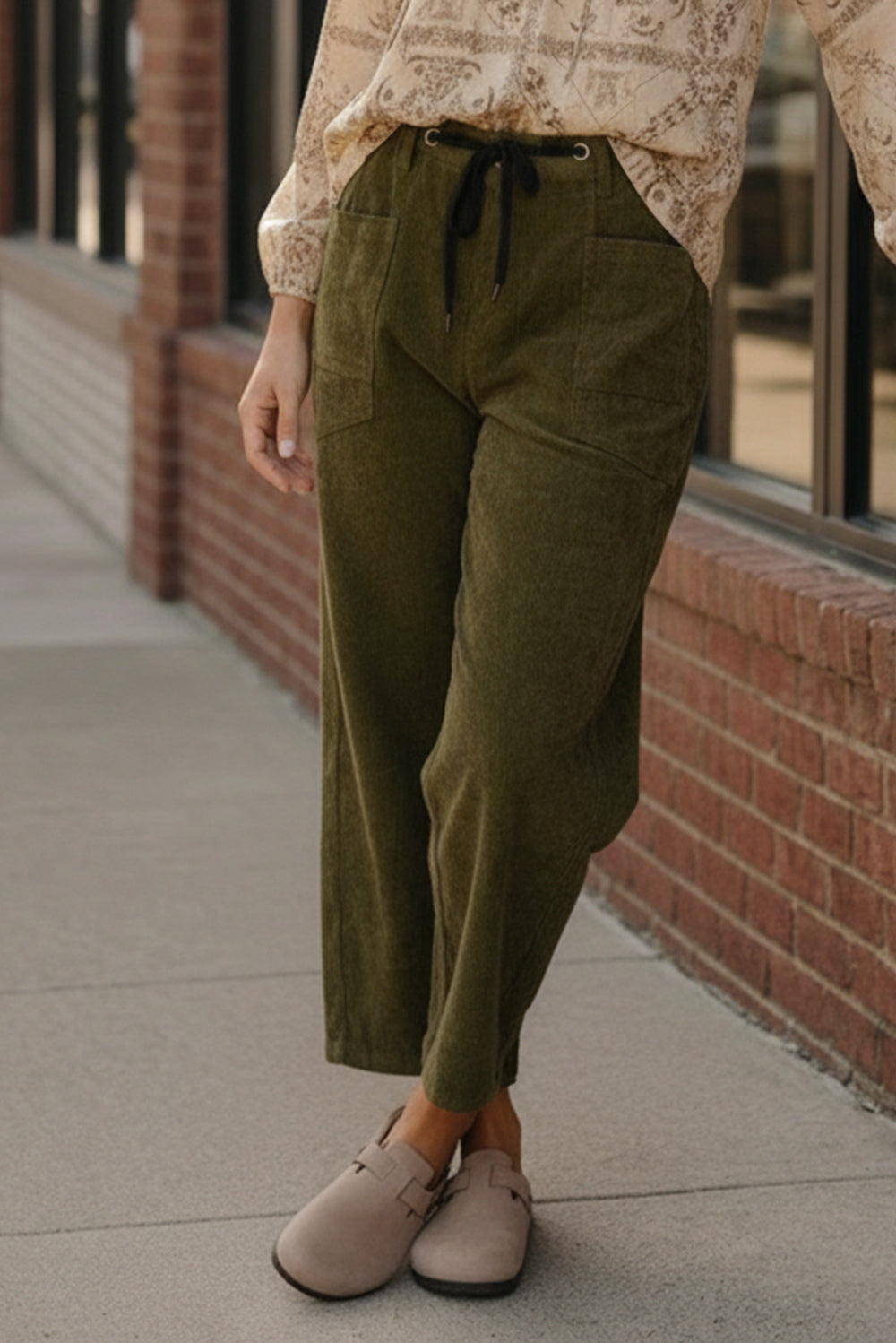 Stealth Mode Olive Drawstring Pants-Haptics-[option4]-[option5]-[option6]-[option7]-[option8]-Shop-Boutique-Clothing-for-Women-Online