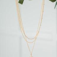 Halo Hues Cross Pendant Layered Necklace Set in Gold-Womens-Ave Shops-[option4]-[option5]-[option6]-[option7]-[option8]-Shop-Boutique-Clothing-for-Women-Online