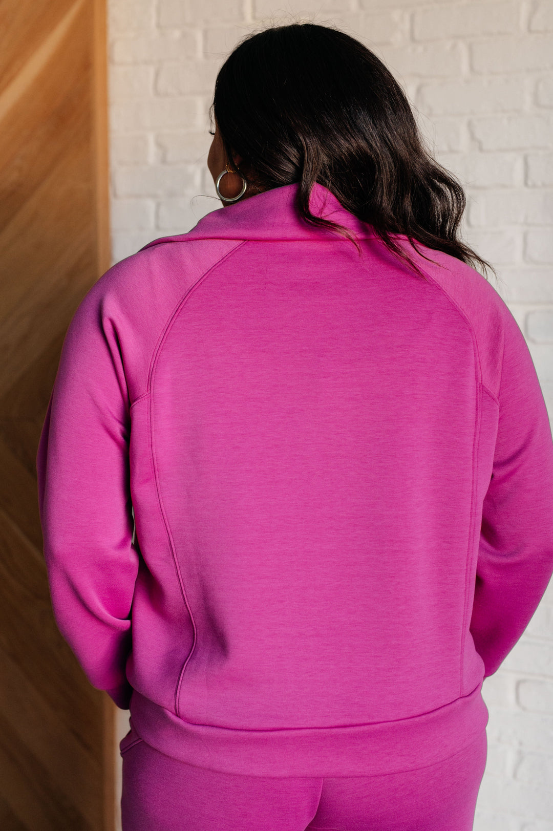 Hamptons Travel Half Zip Pullover in Magenta-Athleisure-Ave Shops-[option4]-[option5]-[option6]-[option7]-[option8]-Shop-Boutique-Clothing-for-Women-Online