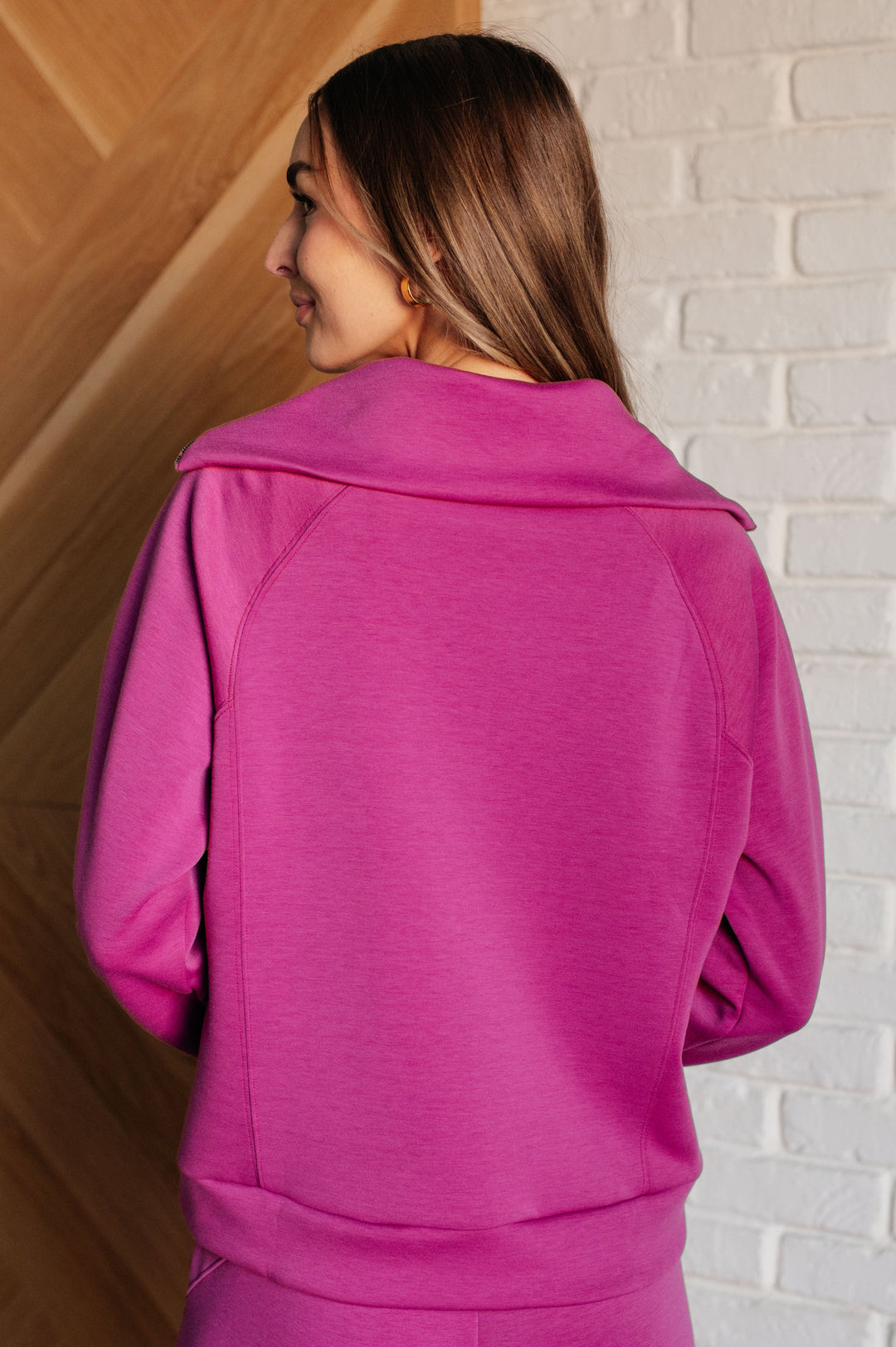 Hamptons Travel Half Zip Pullover in Magenta-Athleisure-Ave Shops-[option4]-[option5]-[option6]-[option7]-[option8]-Shop-Boutique-Clothing-for-Women-Online