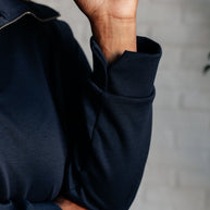 Hamptons Travel Half Zip Pullover in Navy-Athleisure-Ave Shops-[option4]-[option5]-[option6]-[option7]-[option8]-Shop-Boutique-Clothing-for-Women-Online