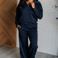 Hamptons Travel Half Zip Pullover in Navy-Athleisure-Ave Shops-[option4]-[option5]-[option6]-[option7]-[option8]-Shop-Boutique-Clothing-for-Women-Online