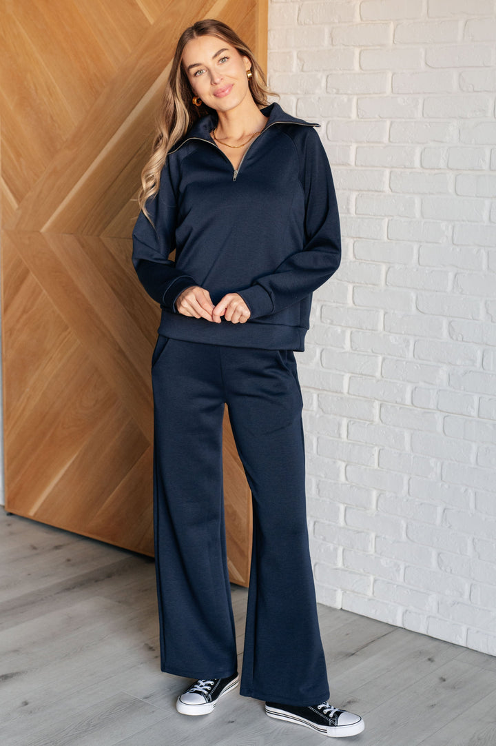 Hamptons Travel Half Zip Pullover in Navy-Athleisure-Ave Shops-[option4]-[option5]-[option6]-[option7]-[option8]-Shop-Boutique-Clothing-for-Women-Online