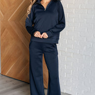 Hamptons Travel Half Zip Pullover in Navy-Athleisure-Ave Shops-[option4]-[option5]-[option6]-[option7]-[option8]-Shop-Boutique-Clothing-for-Women-Online