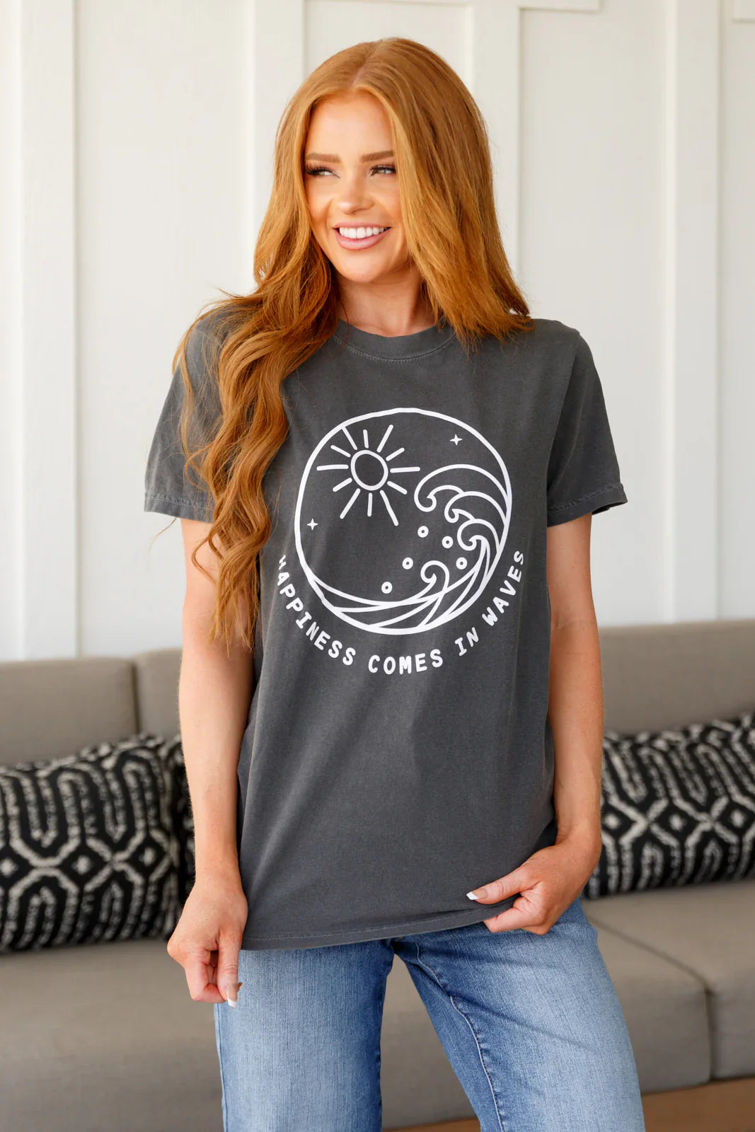 Happiness Comes in Waves Tee-Tops-Ave Shops-[option4]-[option5]-[option6]-[option7]-[option8]-Shop-Boutique-Clothing-for-Women-Online
