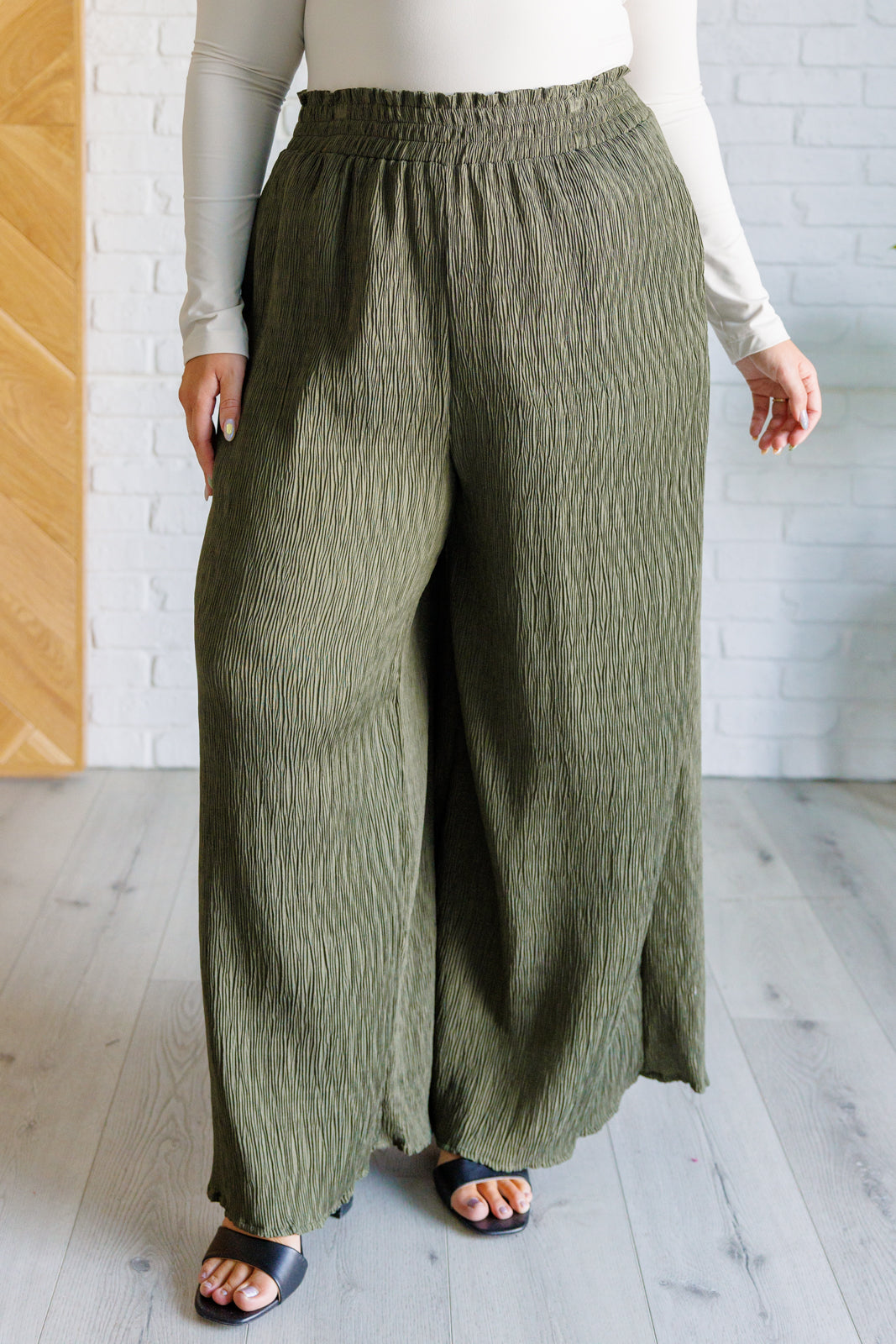 Harmony High Rise Wide Pants in Olive-Bottoms-Ave Shops-[option4]-[option5]-[option6]-[option7]-[option8]-Shop-Boutique-Clothing-for-Women-Online