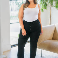 Judy Blue Harriet High Rise Button Fly Bootcut Jeans in Black-Denim-Ave Shops-[option4]-[option5]-[option6]-[option7]-[option8]-Shop-Boutique-Clothing-for-Women-Online