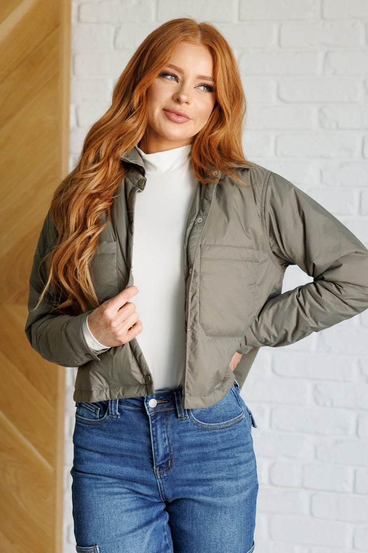 Hear Me Out Lightweight Puffer Jacket in Olive-Layers-Ave Shops-[option4]-[option5]-[option6]-[option7]-[option8]-Shop-Boutique-Clothing-for-Women-Online