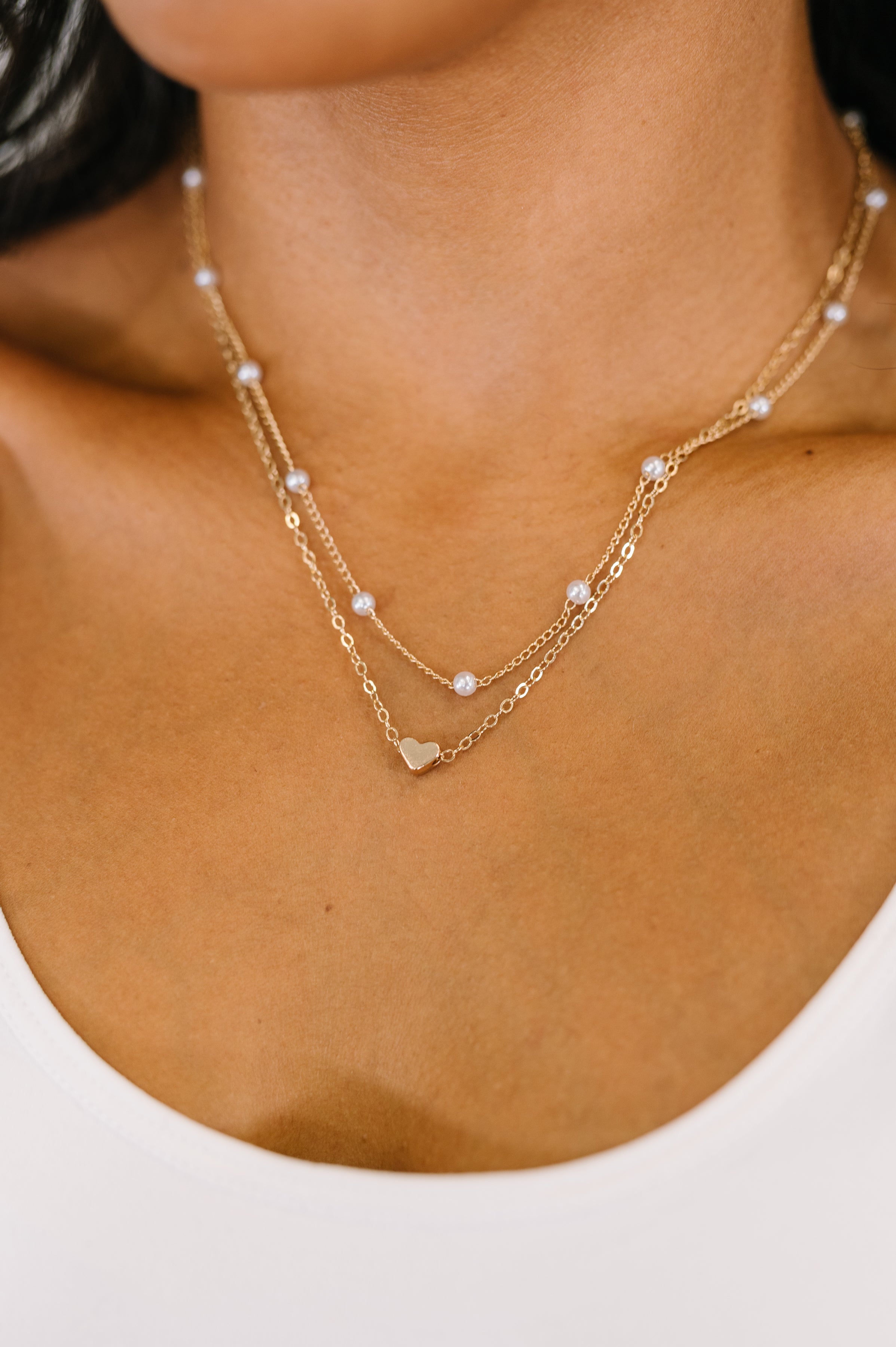 Heart of Gold Pendant Necklace Layered Set in Gold-Womens-Ave Shops-[option4]-[option5]-[option6]-[option7]-[option8]-Shop-Boutique-Clothing-for-Women-Online